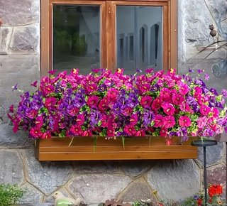 Ramos de Flores Artificiales Morado y Rosa