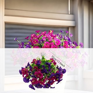 Ramos de Flores Artificiales Morado y Rosa