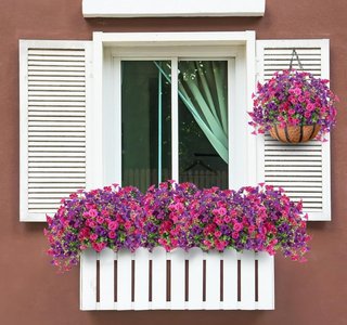 Ramos de Flores Artificiales Morado y Rosa