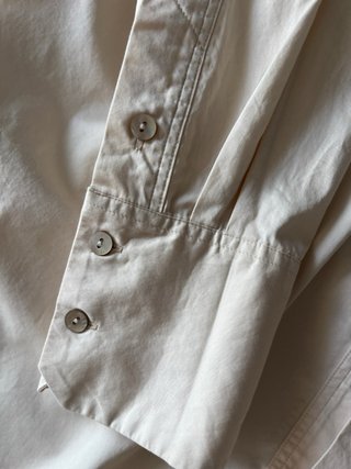 Camisa Massimo Dutti Beige Algodón Popelín L