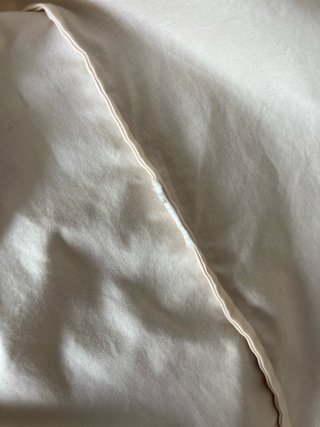 Camisa Massimo Dutti Beige Algodón Popelín L