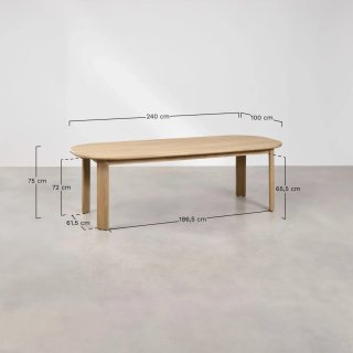 Sklum Mesa de comedor ovalada 240x100 cm