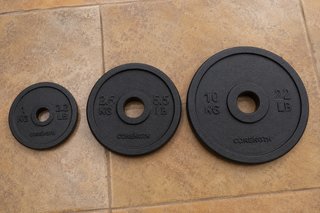 Lote discos musculación Decathlon 1,2,5 y 10 kg