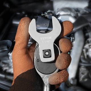 Juego de Llaves de Codo, Juego SAE de 14 Piezas de 1/2" Drive (1-1/16" - 2") con Bandeja de Almacenamiento, Material 40CR con Tamaño Grabado con Láser, para Mantenimiento o Reparaciones Mecánicas