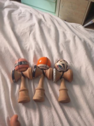3 Kendamas de madera