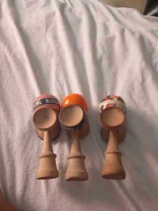 3 Kendamas de madera