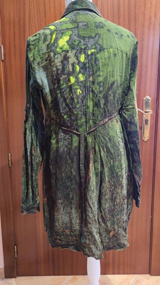 Vestido Adolfo Dominguez verde estampado