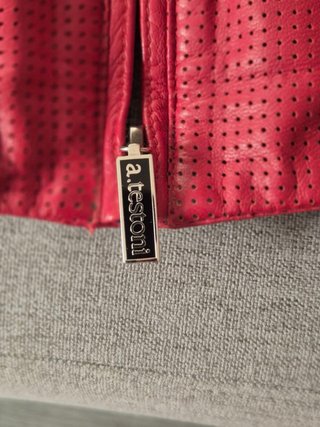 Chaqueta Piel A.Testoni Talla M Perforada