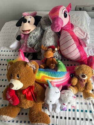 Lote de peluches variados ( más de 10 peluches)