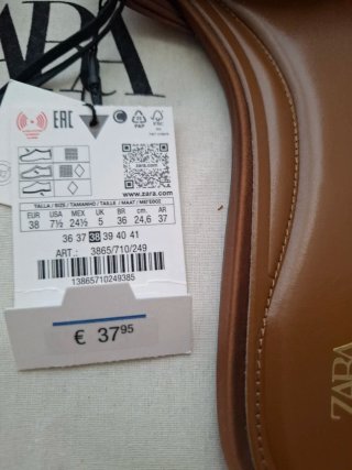 Sandalias nuevas planas Zara marrones talla 38