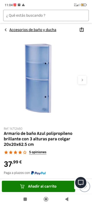 Armario baño Tatay blanco y azul