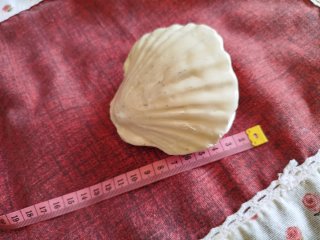Decorazioni, conchiglia con perla in ceramica