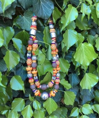 Collana vintage boho hippy multicolor