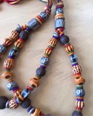 Collana vintage boho hippy multicolor