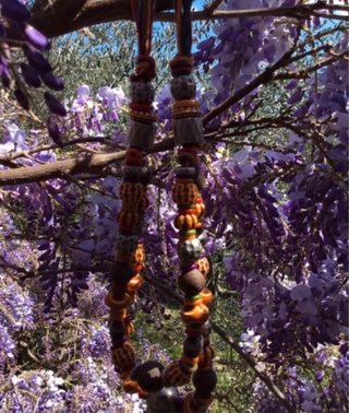 Collana vintage boho hippy multicolor