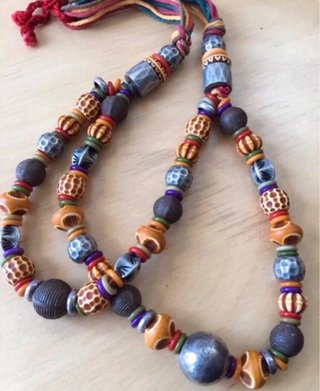 Collana vintage boho hippy multicolor