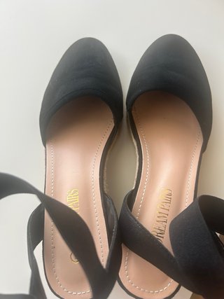 Sandalias cuña esparto negras talla 39 poco uso