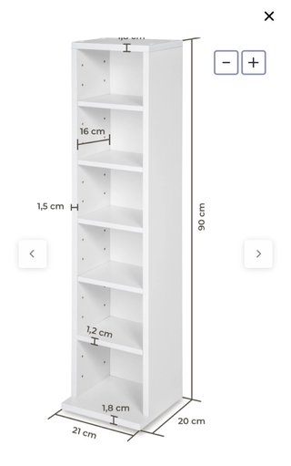 Estantería para CDs de madera Haya