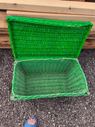 Cesta Mimbre Verde