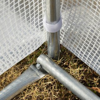 Invernadero de Jardín en Túnel 3.97X3X2 M con Puertas Enrollables y Ventanas, Invernadero para Huerto con Estructura de Acero Galvanizado y Cubierta de PE, para Huerto de Verduras y Flores, Blanco