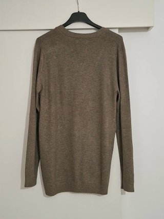 Cardigan Zara uomo misto cotone beige