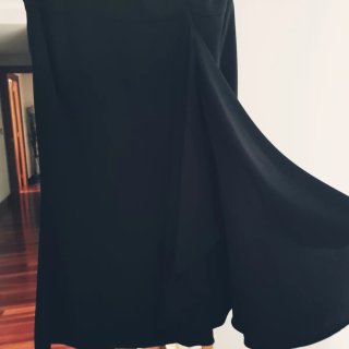 Falda larga Zara evase con volante t.M