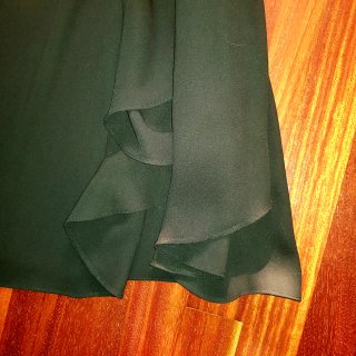 Falda larga Zara evase con volante t.M