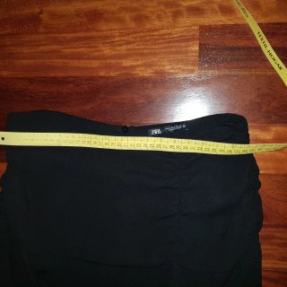 Falda larga Zara evase con volante t.M