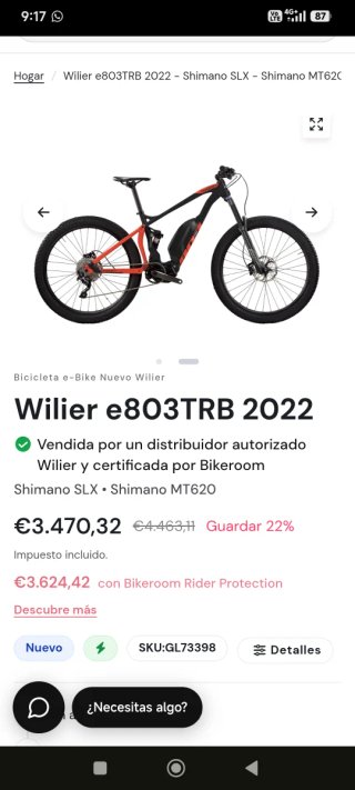 Bicicleta de Montaña Eléctrica Negra y Roja