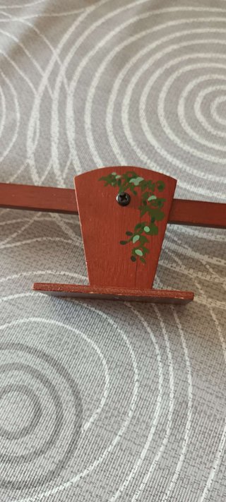 Altalena in legno per 2 bambole