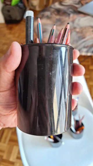 Conjunto 5 porta-lápis para secretária