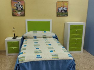 Dormitorio Juvenil Lacado Blanco-Pistacho