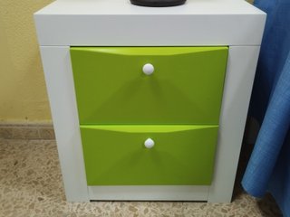 Dormitorio Juvenil Lacado Blanco-Pistacho