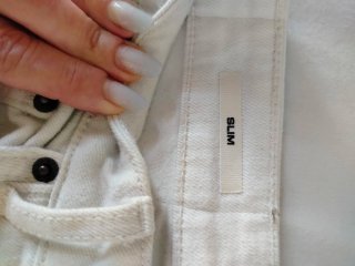 Jeans bianchi e blu uomo Pull&Bear taglia M