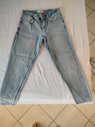 Jeans bianchi e blu uomo Pull&Bear taglia M