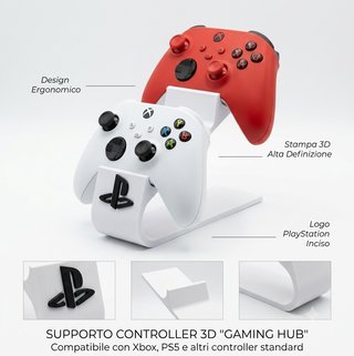 Supporto Doppio Controller PS5 PS4 Logo PlayStatio