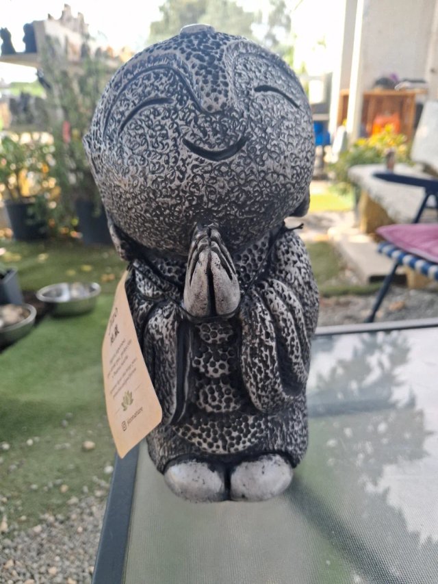 Figura Buda Jizo Piedra Gris