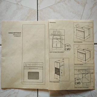 Horno con placa vitrocerámica empodrado