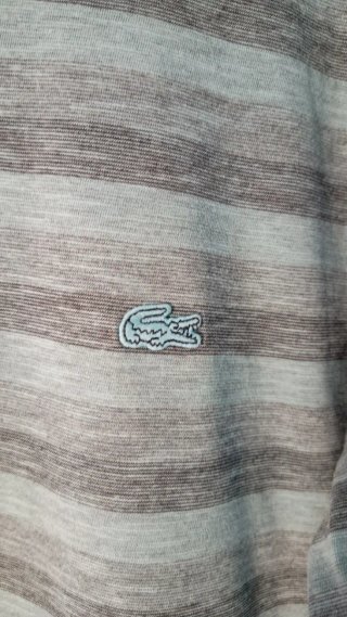 Polo Lacoste rayas talla L.