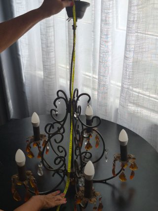 Lámpara de lágrimas cristal naranja