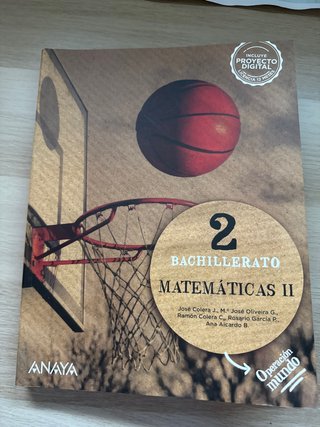 Matemáticas II. 2o de Bachillerato