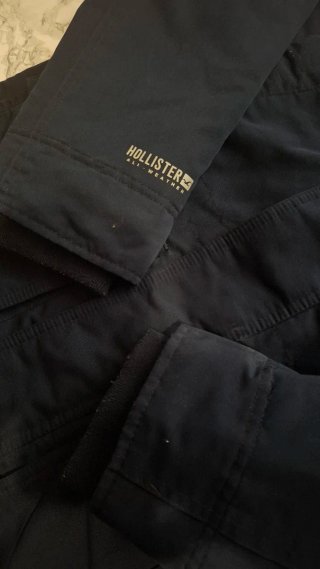 Abrigo Parka Hollister Azul Marino con Capucha