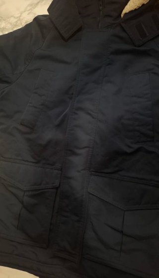 Abrigo Parka Hollister Azul Marino con Capucha