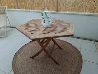 Mesa plegable madera exterior