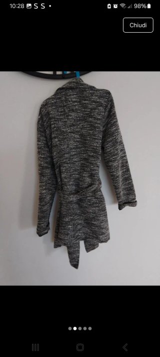 Cappotto donna grigio/bianco