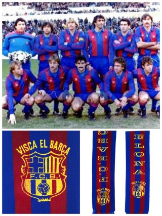 Bufanda FC Barcelona 80s ( vertical ) F.C.B.
