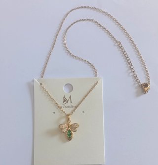 Stainless Steel Gold Bee Necklace