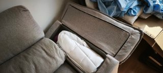Sofá Cama Gris 4 Plazas Tela