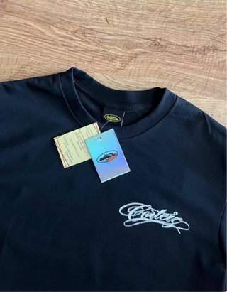 Camiseta Negra con Logo Corteiz