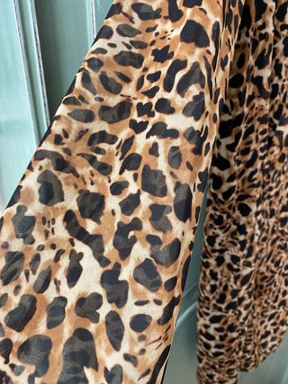 Vestido Mango Animal Print Manga Larga